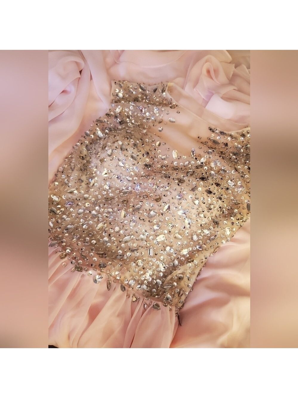 Baby Online Pink Beaded Maxi Dress Small - Picture 16 of 17